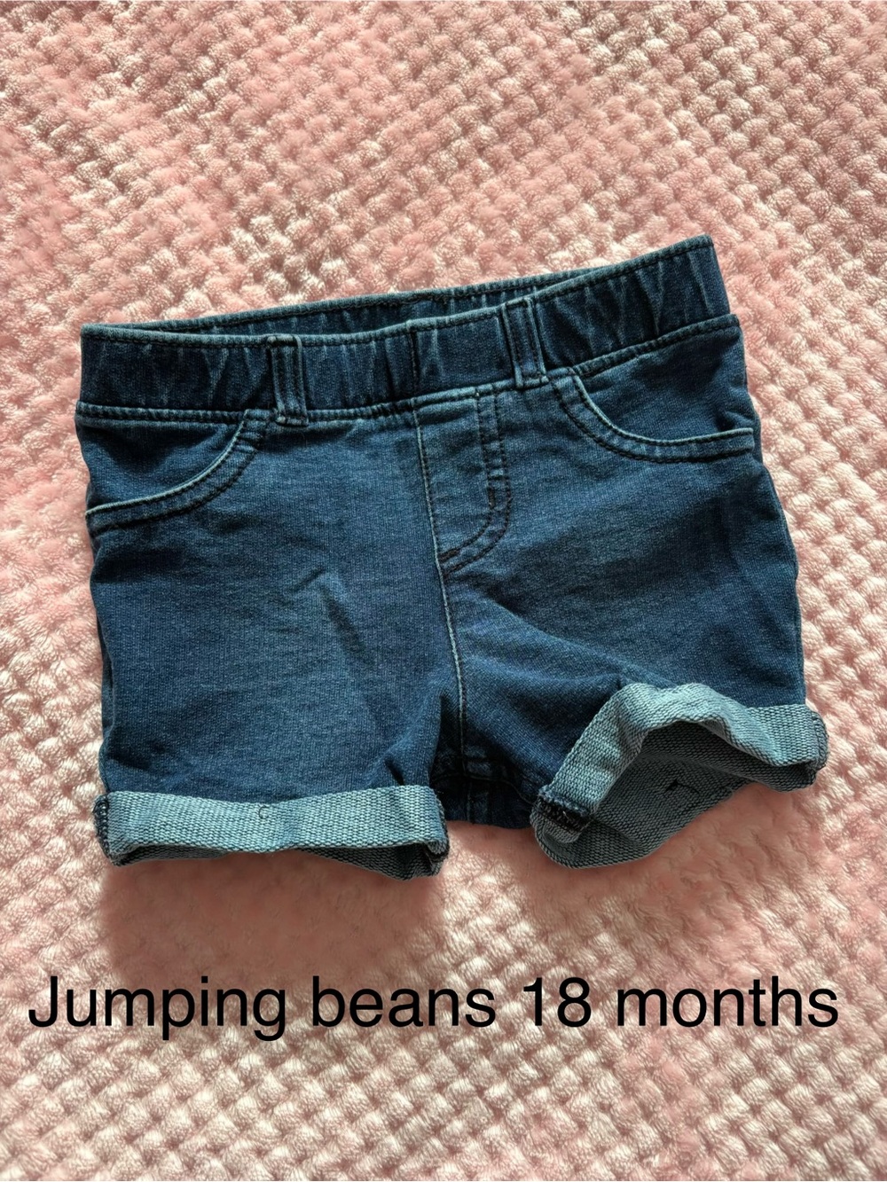 jumping beans Dark Blue Denim Roll-Cuff Shorts